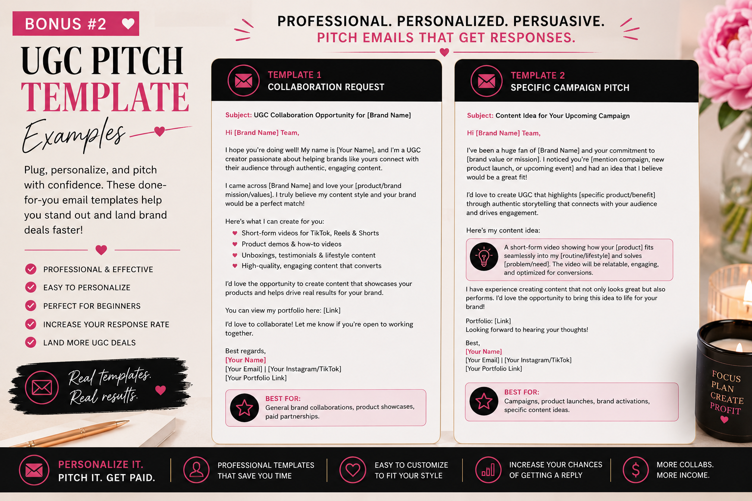 Bonus — Pitch Templates
